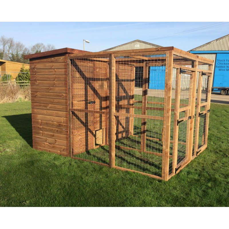 Double Dog Kennel With Run